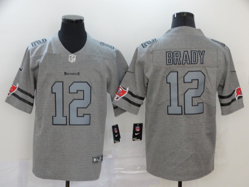Men Tampa Bay Buccaneers 12 Brady grey New Nike Limited Vapor Untouchable NFL Jerseys style 2
